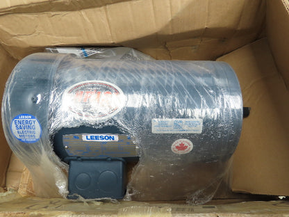 Leeson Electric Motor 1/2 0.5 HP 220/440V 3 Ph 56C 65°C Invertor Continuous Duty