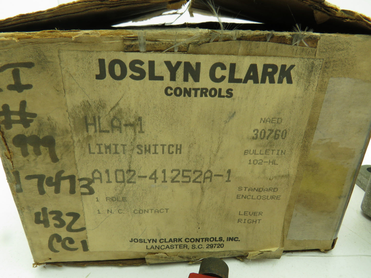 Joslyn Clark HLA-1 Heavy Duty Limit Switch 25A 600V 1P Pilot Duty A102-41252A-1