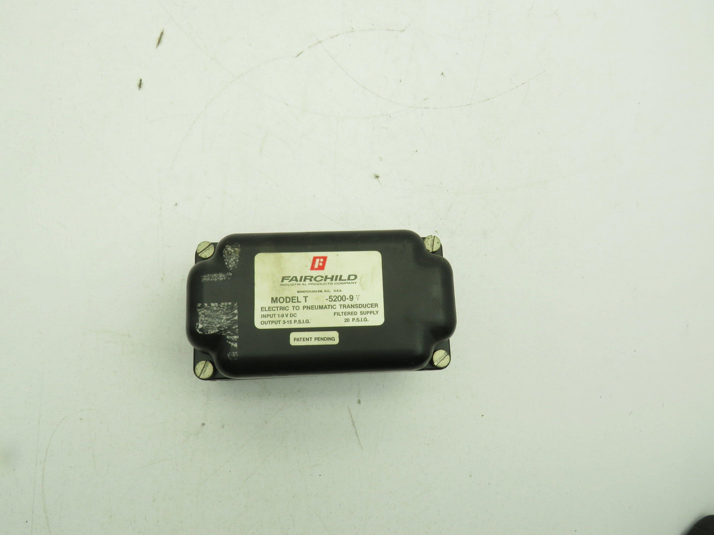 Fairchild Model T 5200-9 Electro Pneumatic Transducer Actuator 1-9VDC 3-15PSI
