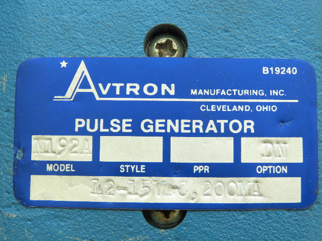 Avtron M192A Rotary Pulse Generator 12-15VDC 200MA