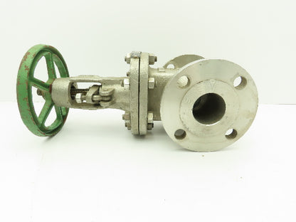 Newco 11F-C8M4-2 Manual  2" Flanged Stainless Gate Valve 150# Raised Face 4-Bolt