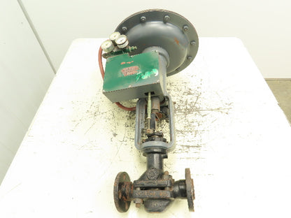Mueller Pneumatic Diaphragm Actuator 1" Flanged Control Valve 72P315 Positioner