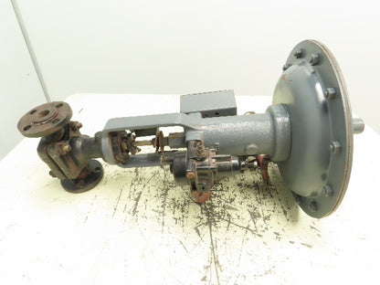 Mueller Pneumatic Diaphragm Actuator 1" Flanged Control Valve 72P315 Positioner