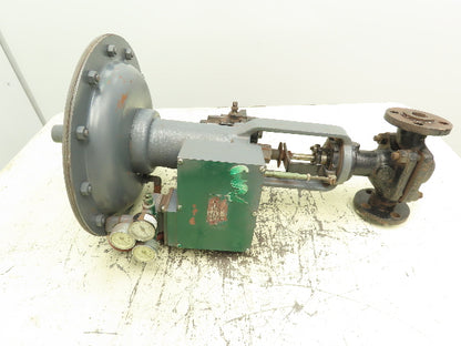 Mueller Pneumatic Diaphragm Actuator 1" Flanged Control Valve 72P315 Positioner