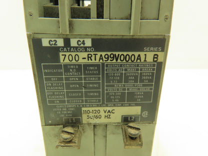 Allen Bradley 700-RTA99V000A1 Solid State Timing Relay RTA Timer Bul 700