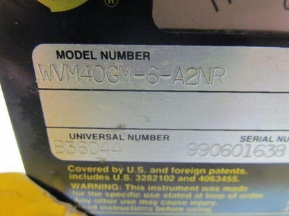 Universal Flow Monitor WVM40GM-6-A2NR B36044 Fluid Meter 40 gpm Type 12-13 NEW