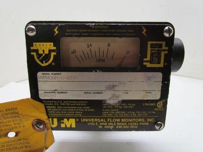 Universal Flow Monitor WVM40GM-6-A2NR B36044 Fluid Meter 40 gpm Type 12-13 NEW