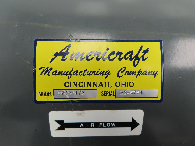 Americraft DF12-1/2 Enclosed 12"Direct Drive Duct Fan 1/2HP 3450RPM 230/460V 3PH