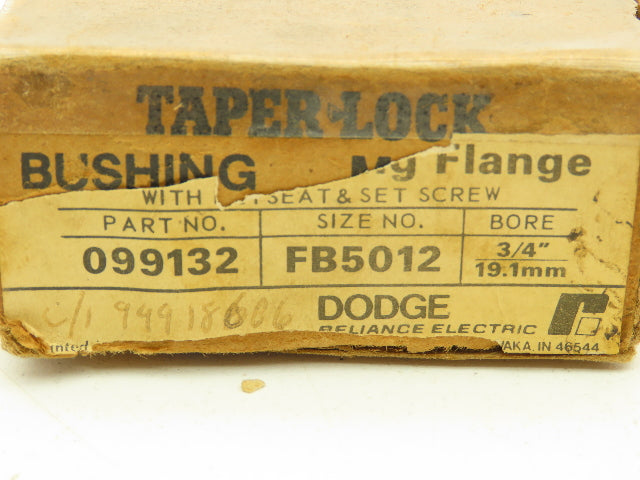 Dodge FB5012 Taper Lock Chain Coupling Flange Sprocket 3/4" Bore 12-Teeth