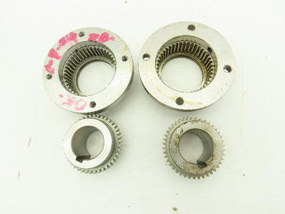 Zurn Amerigear F101-SB Gear Coupling Sleeve & Hub Set  1-1/8" Bore 2 Halves
