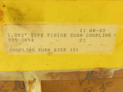 Zurn Amerigear F101-SB Gear Coupling Sleeve & Hub Set  1" Bore 2 Halves