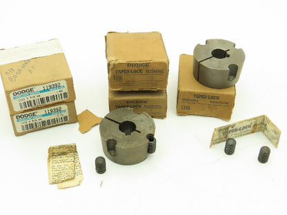 Dodge 119392 Taper Lock Bushing 1310 x 5/8" Bore 3/16" Keyway LOT OF 5