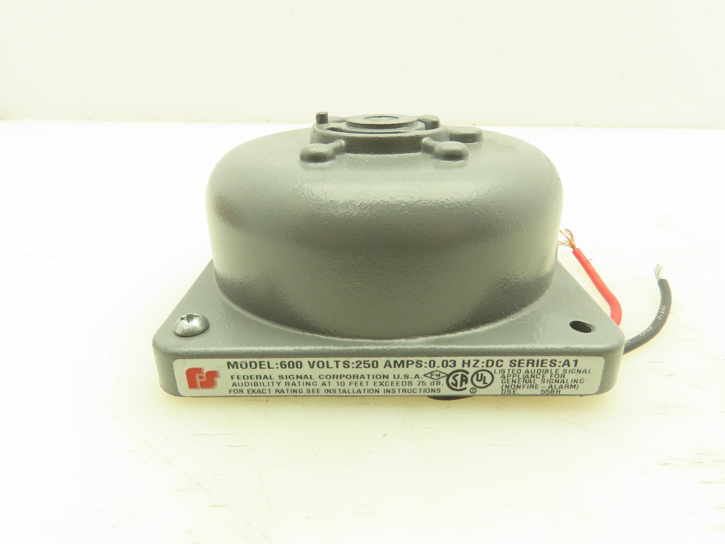 Federal Signal 600*250-1 Bell Mechanism 250VDC Gray 600*250-1