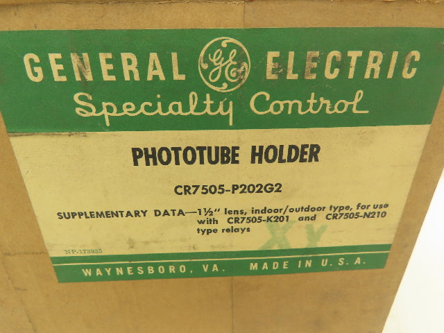 General Electric CR7505-P GE Phototube Holder Light Sensor Vintage Photo Eye