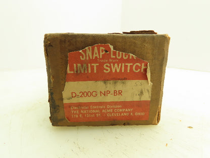 Namco D200G-NP-B-R Snap Lock Limit Switch Mark II 20A 115V 5A 575V