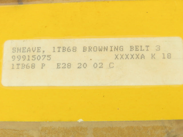 Browning 1TB68 Bushing Bore V-Belt 1-Groove Pulley Sheave 7-3/16"OD LOT OF 3