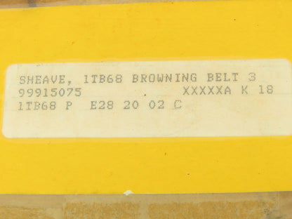 Browning 1TB68 Bushing Bore V-Belt 1-Groove Pulley Sheave 7-3/16"OD LOT OF 3