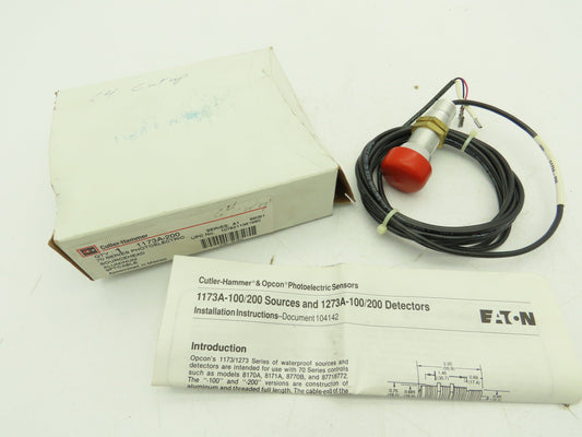 Cutler Hammer 1173A-200 Photoelectric Thru-Beam Sensor Source Head Ser A1