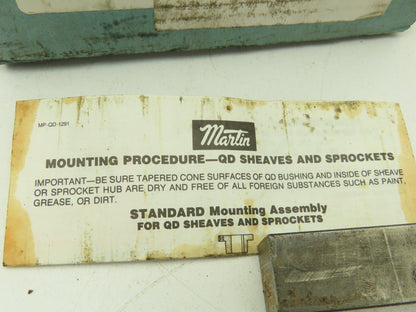Martin F 3-3/8 Quick Disconnect Bushing 3.375"ID Bore 6.625"OD Flange 7/8"Keyway