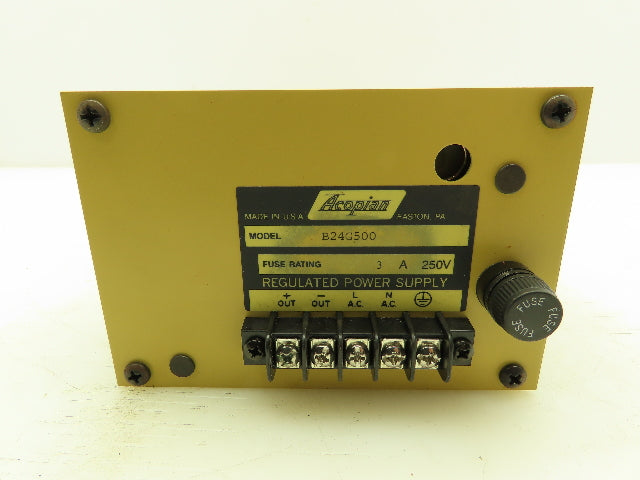 Acopian B24G500 250V Regulated Power Supply 5A 24VDC Output