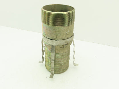 Band-It H65088 Tri-Lokt Male Hose Nipple 4" Barb x 4" NPT Swage w/ Tie Strip