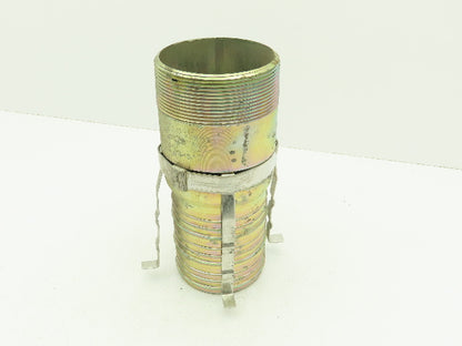 Band-It H65088 Tri-Lokt Male Hose Nipple 4" Barb x 4" NPT Swage w/ Tie Strip