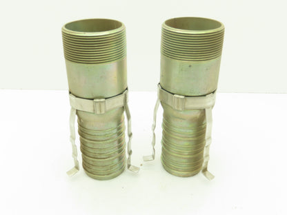 Band-It H64088 Tri-Lokt Male Hose Nipple 3"x 3" NPT Swage Tie Strip  LOT OF 2