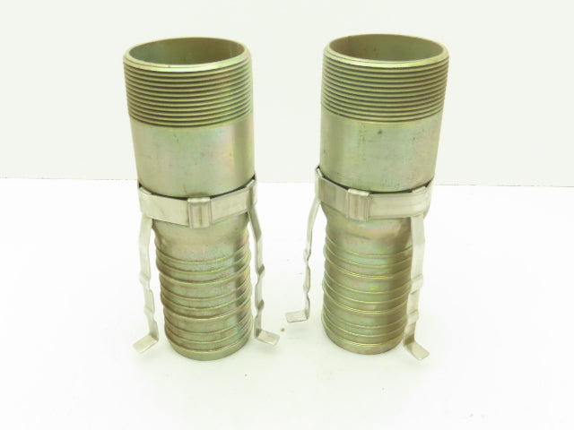 Band-It H64088 Tri-Lokt Male Hose Nipple 3"x 3" NPT Swage Tie Strip  LOT OF 2