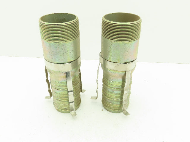 Band-It H64088 Tri-Lokt Male Hose Nipple 3"x 3" NPT Swage Tie Strip  LOT OF 2