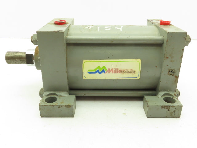 Miller A72B2C Pneumatic Air Cylinder Dbl Acting 5" Bore 5" Stroke 250PSI Foot Mt