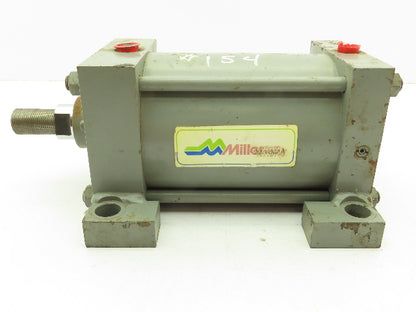 Miller A72B2C Pneumatic Air Cylinder Dbl Acting 5" Bore 5" Stroke 250PSI Foot Mt
