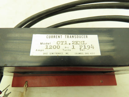 Ohio Semitronics CT1.2KHL Current Transducer 1200 A Power Metering DC