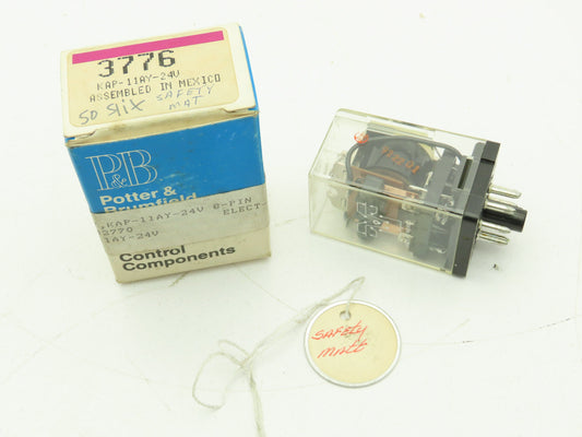 Potter & Brumfield KAP-11AY-24 General Purpose Relay 24V 5A 240VAC 1PH 8-Pin
