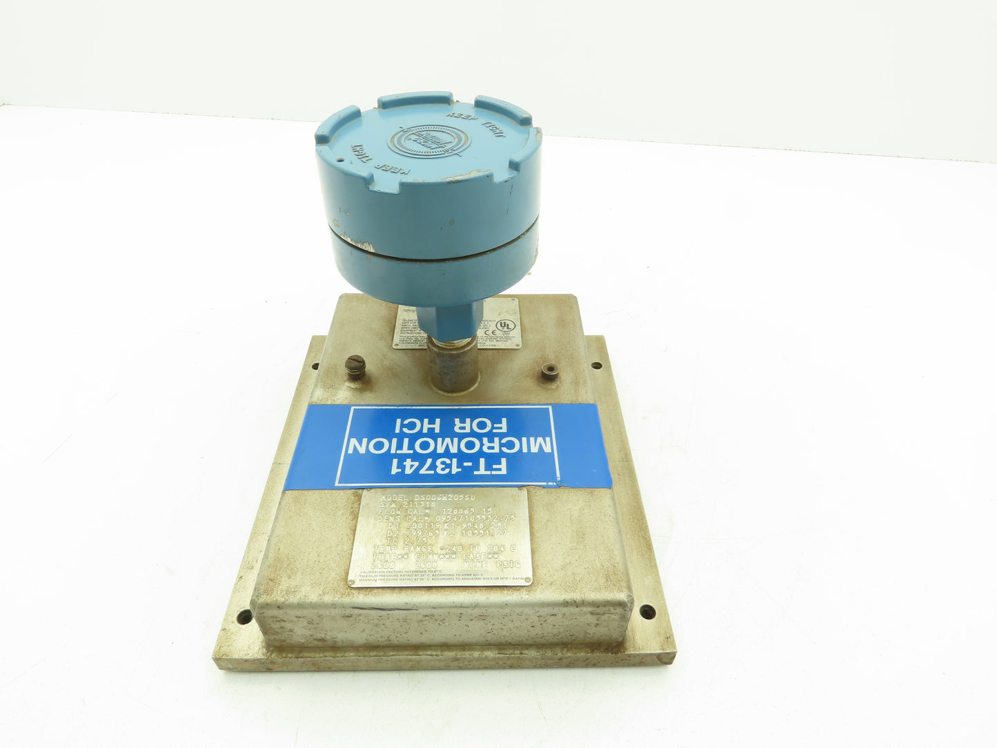 Micro Motion DS006H205SU Mass Flow Sensor -240 to 204°C 2600 PSI