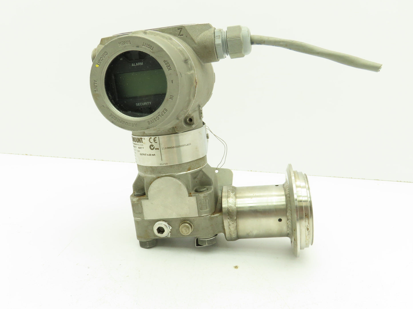 Rosemount 3051CG4A22A1JS1M6 Pressure Transmitter 0-150 PSI w/ 1199 Seal 2.75" ID