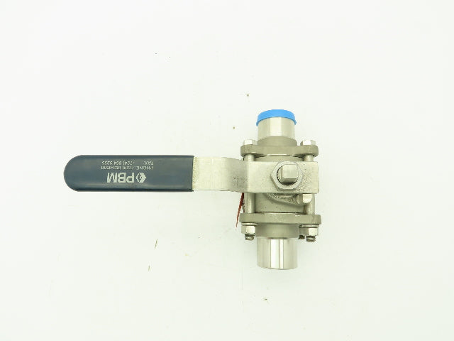 PBM  SPH-G5B-A-A037  316 Stainless Sanitary Ball Valve 1-1/2" Butt Weld 900 PSI