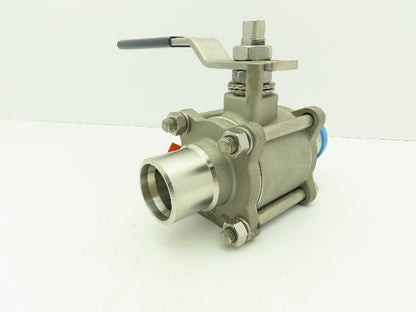 PBM  SPH-G5B-A-A037  316 Stainless Sanitary Ball Valve 1-1/2" Butt Weld 900 PSI