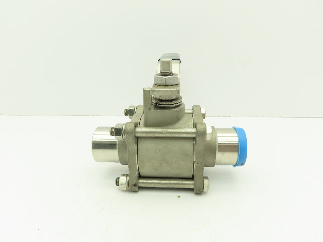 PBM  SPH-G5B-A-A037  316 Stainless Sanitary Ball Valve 1-1/2" Butt Weld 900 PSI