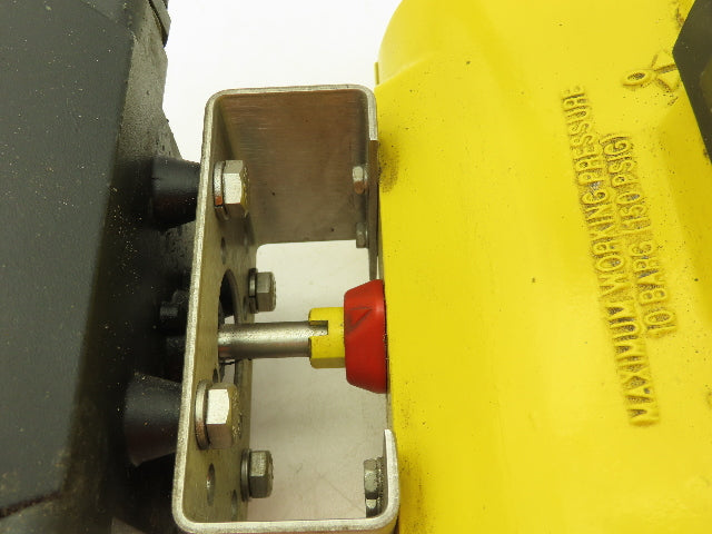 Hytork 131 Pneumatic Spring/Air Actuator 1" Flanged AKH2 Ball Valve FEP Lined