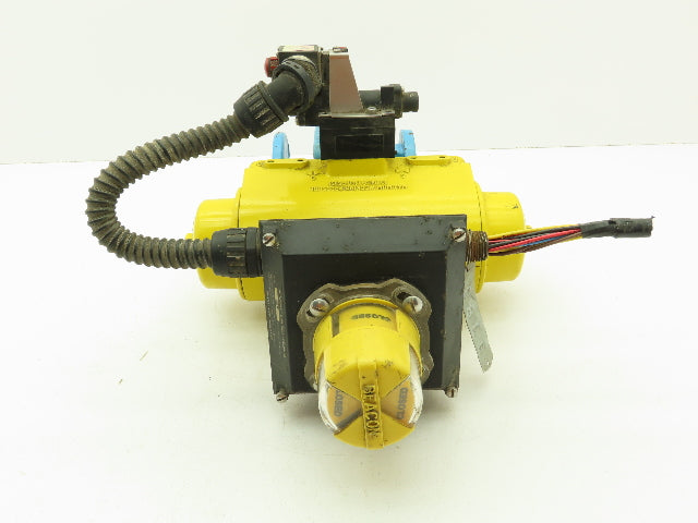 Hytork 131 Pneumatic Spring/Air Actuator 1" Flanged AKH2 Ball Valve FEP Lined
