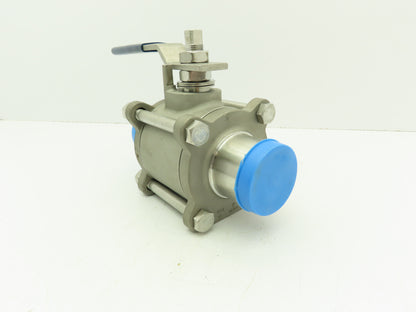 PBM  SPH-H5B-A-A038 Stainless 316 Sanitary 3Pc Ball Valve 2" Butt Weld 720PSI