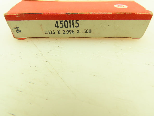 National 450115 Oil Seal 2.125 in Shaft, 2.996 in OD, 0.500 in Width, Lot of 5
