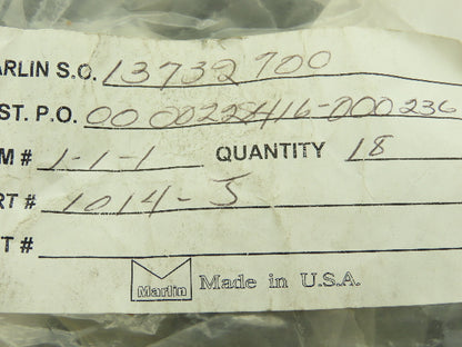 Marlin 1014-J Thermocouple Jab-In Full Size 2-P Female Connector Plug LOT OF 14