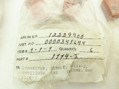 Marlin 1114-J Thermocouple Jab-In Full Size 2-P Female Connector Plug LOT OF 22