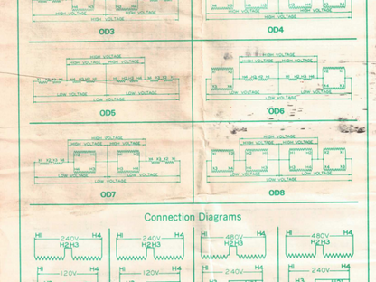 Dongan 35-M020 Power Transformer 120/240V Primary 24/12V Sec 1PH 250KVA