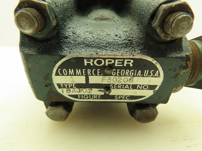 Roper 18AP02 Hydraulic Lubrication Gear Pump 7.2 GPM 300 PSI 3/8" NPT 1/2" Shaft