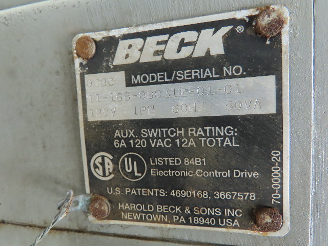 Beck 11-168 Electric Rotary Damper Valve Actuator 120V 1PH 50VA CCW