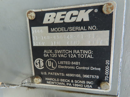 Beck 11-168 Electric Rotary Damper Valve Actuator 120V 1PH 50VA CW
