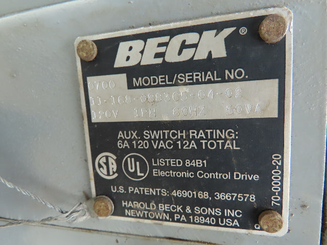 Beck 11-168 Electric Rotary Damper Valve Actuator 120V 1PH 50VA CW