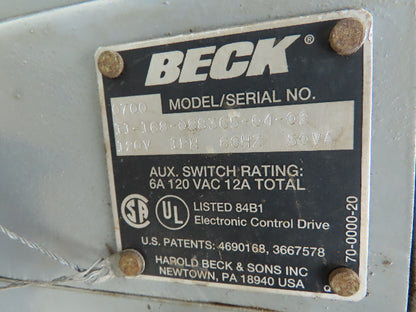 Beck 11-168 Electric Rotary Damper Valve Actuator 120V 1PH 50VA CW